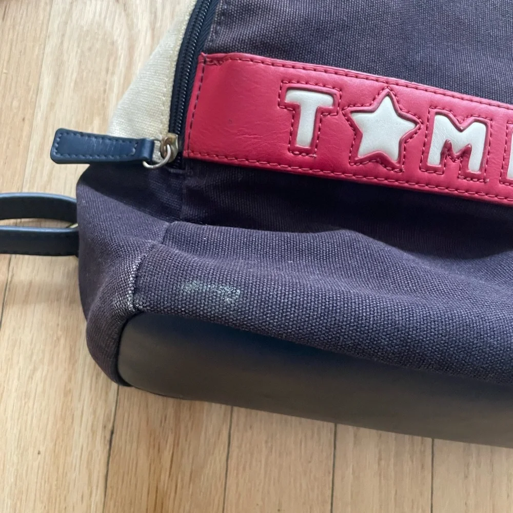 Tommy Hilfiger Black and Red Men's Backpack